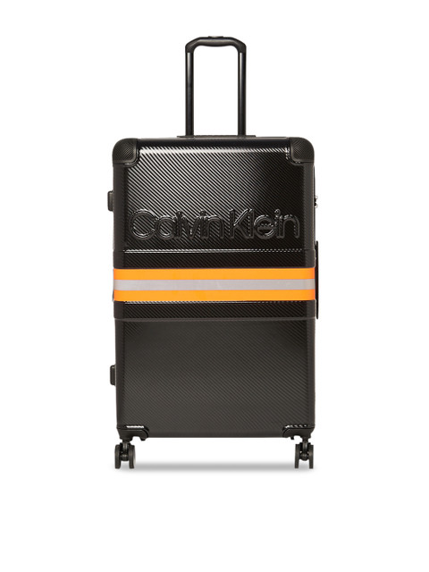 

Calvin Klein Unisex Black Textured Marshall Hard-sided Large Trolley Suitcase