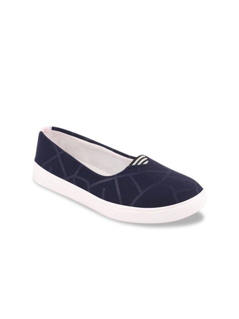

FAUSTO Women Navy Blue Slip-On Sneakers