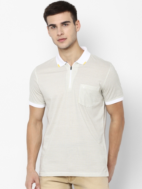 

Allen Solly Men Beige Printed Polo Collar T-shirt