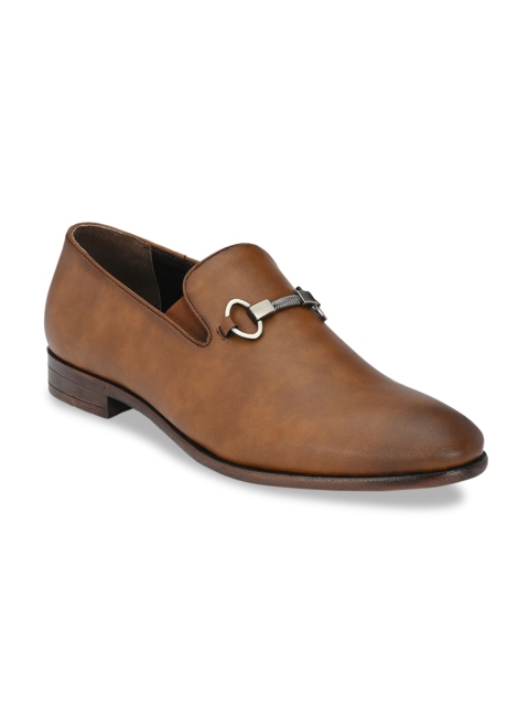 

Delize Men Tan Brown Horsebit Loafers
