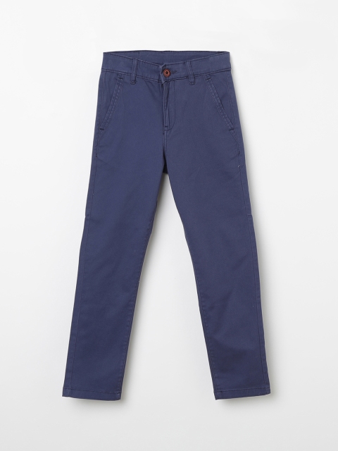 

Bossini Boys Navy Blue Solid Regular Trousers