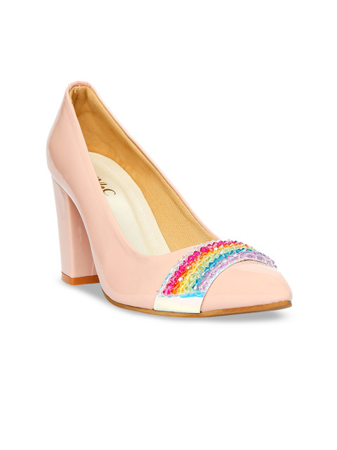 

CHINI C Women Beige Embellished Heels