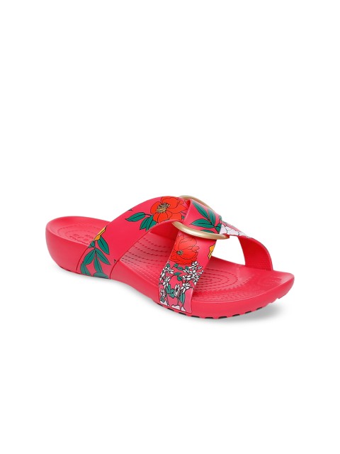 

Crocs Serena Women Red Green Printed Sliders
