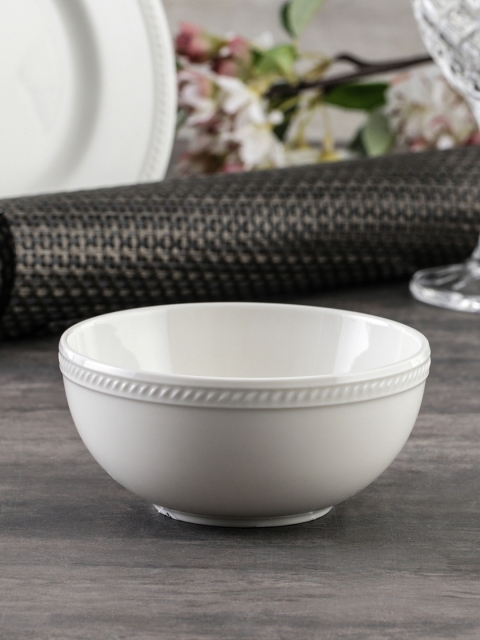 

Pure Home and Living Set Of 2 Cream-Coloured Solid Ceramic Small Bowls