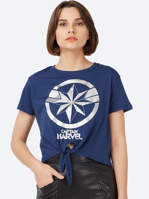 

Free Authority Captain Marvel featured Blue Tshirt for Women