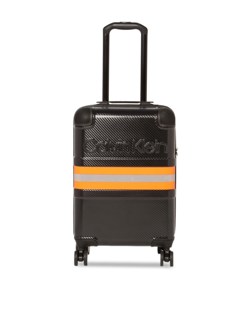 

Calvin Klein Black Textured Marshall Hard-Sided Cabin Trolley Suitcase