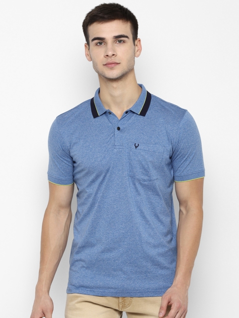 

Allen Solly Men Blue Solid Polo Collar T-shirt