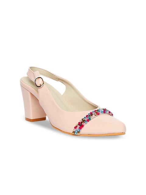 

CHINI C Women Beige Embellished Heels