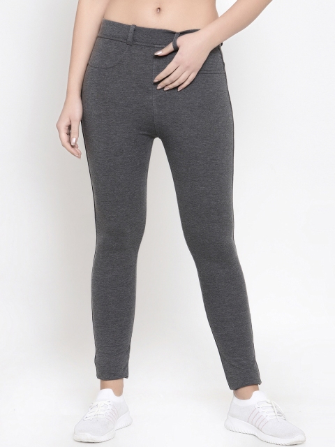 

KLOTTHE Women Grey Solid Relaxed-Fit Treggings