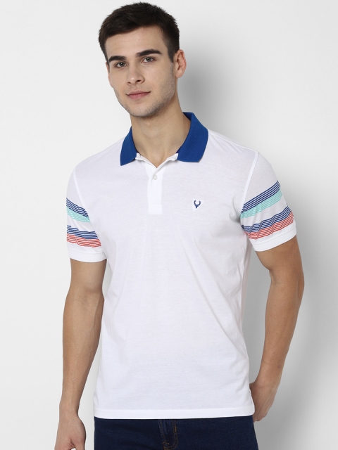 

Allen Solly Men White Solid Polo Collar T-shirt