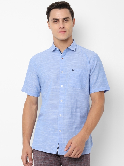 

Allen Solly Men Blue Slim Fit Solid Casual Shirt