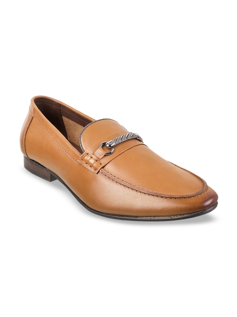 

Metro Men Tan Brown Solid Leather Formal Loafers