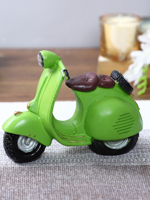 

TIED RIBBONS Green & Black Handcrafted Decorative Scooter Showpiece