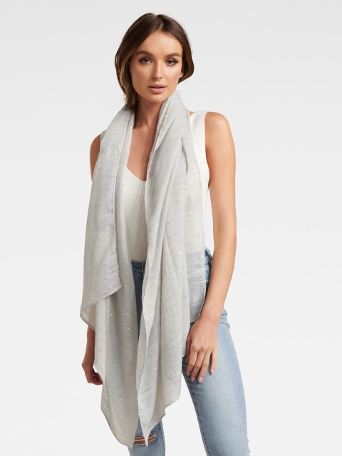 

Forever New Women Grey Solid Scarf