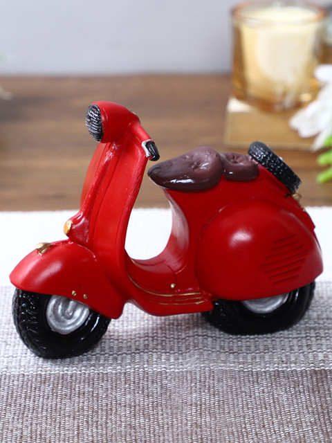 

TIED RIBBONS Red & Black Handcrafted Decorative Scooter Showpiece