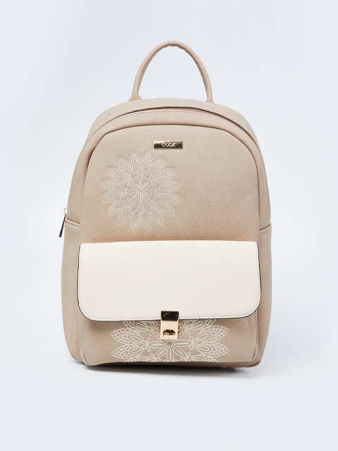 

CODE by Lifestyle Women Beige Textured Backpack