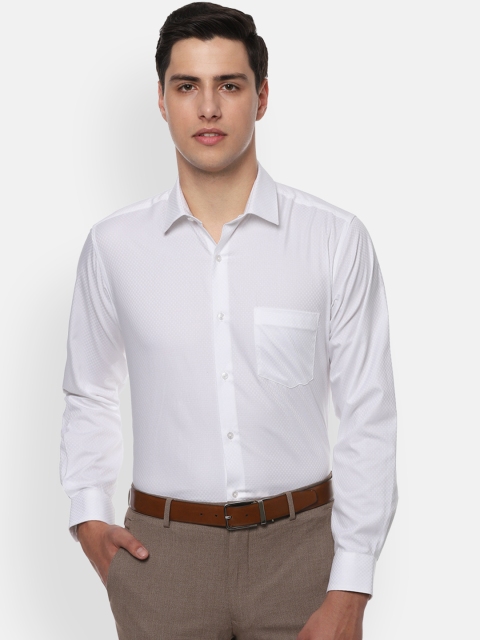 

Van Heusen Men White Regular Fit Self Design Formal Shirt