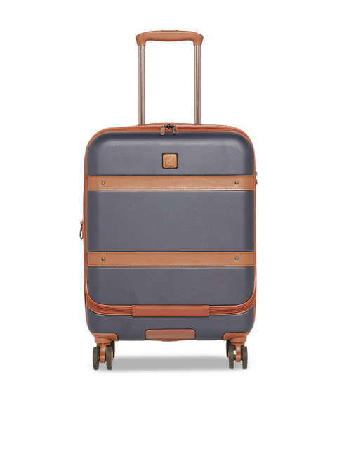 

RONCATO Unisex Blue Textured Charm Hard-Sided Cabin Trolley Suitcase