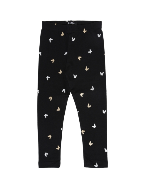 

De Moza Girls Black & White Printed Ankle-Length Leggings
