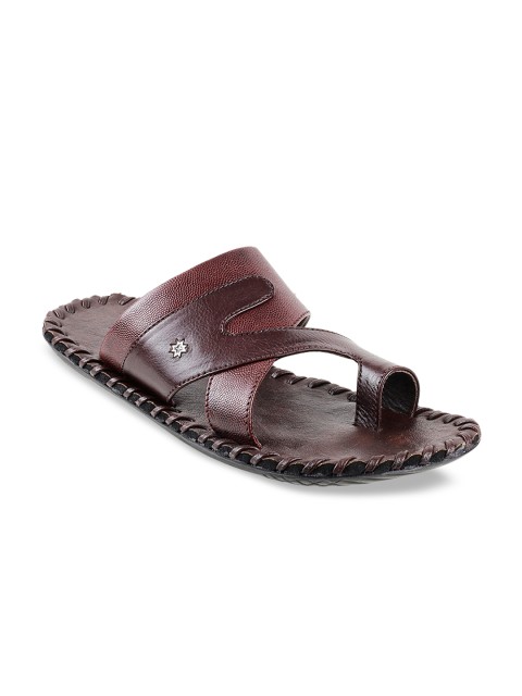 

Metro Men Maroon Leather Comfort Sandals