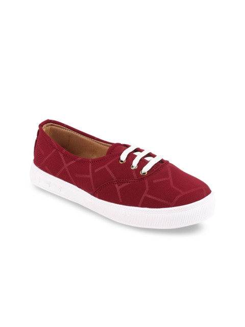 

FAUSTO Women Red Slip-On Sneakers