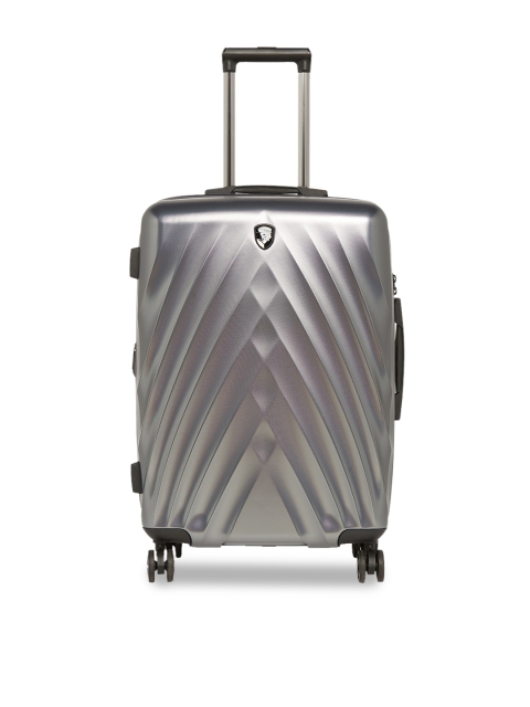 

Heys Unisex Gun Metal-Toned Textured Ecolite Hard-Sided Medium Trolley Suitcase, Metallic