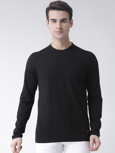 

Club York Men Black Solid Round Neck T-shirt
