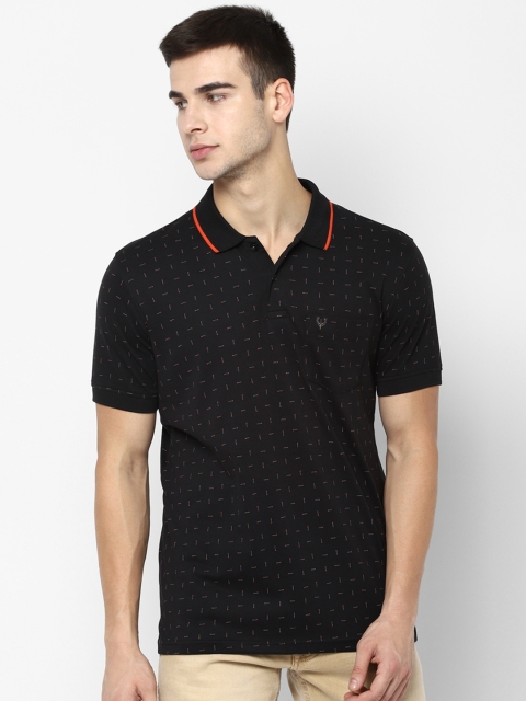 

Allen Solly Men Black Printed Polo Collar T-shirt