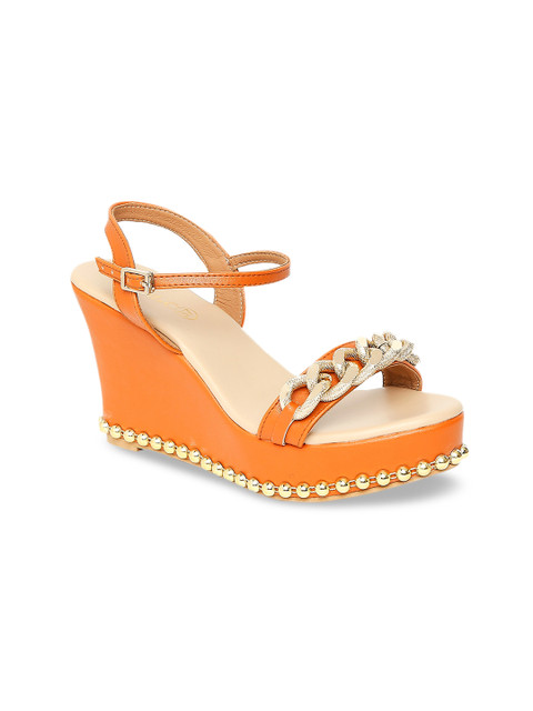 

CHINI C Women Tan Embellished Heels