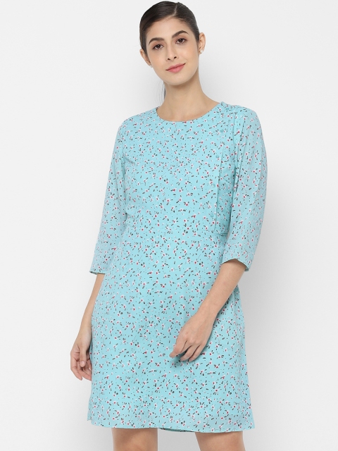 

Allen Solly Women Blue & Pink Floral Printed A-Line Dress