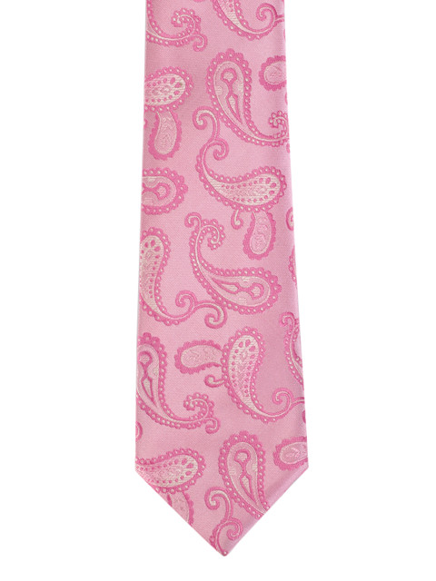 

Calvadoss Pink Woven Design Broad Tie