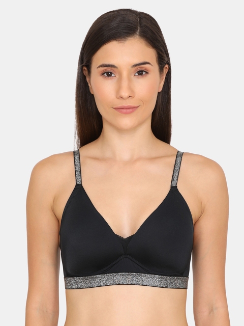 

Zivame Black Solid Non-Wired Lightly Padded T-shirt Bra ZI1937FASH0BLAK