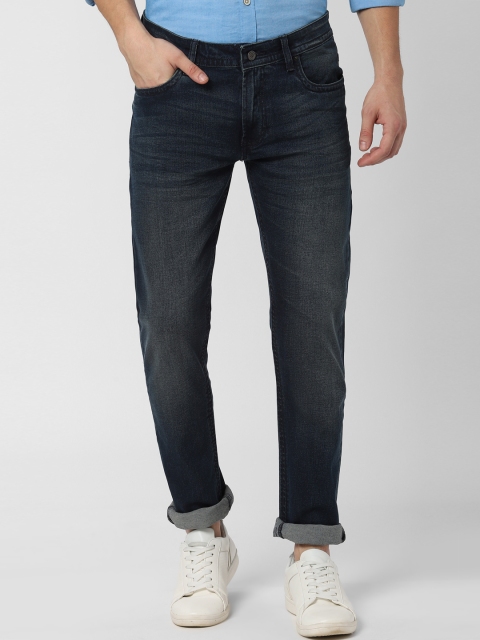 

Peter England Casuals Men Navy Blue Tapered Fit Mid-Rise Clean Look Stretchable Jeans