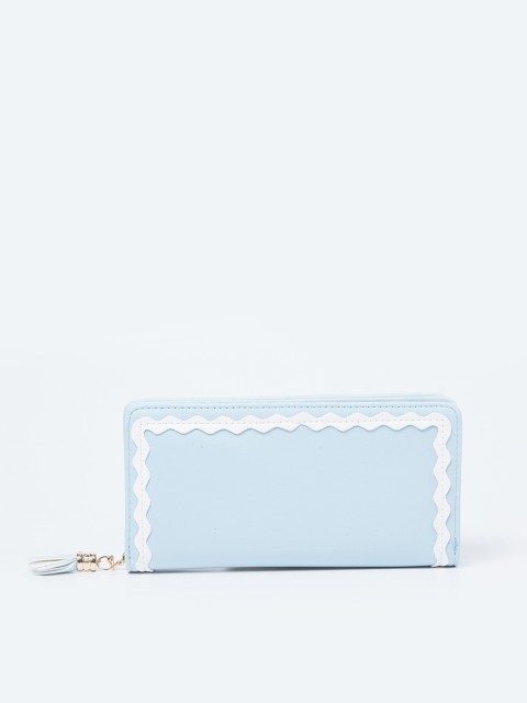 

Ginger by Lifestyle Women Blue Solid Three Fold Wallet