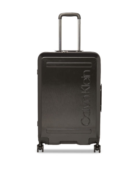 

Calvin Klein Black Solid Soho Hard-Sided Medium Trolley Suitcase