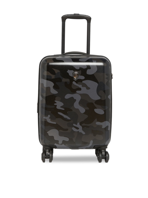 

Heys Unisex Black Printed Hard-Sided Cabin Trolley Suitcase