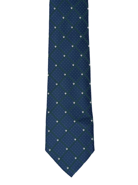 

Calvadoss Navy Blue & Off-White Checked Broad Tie