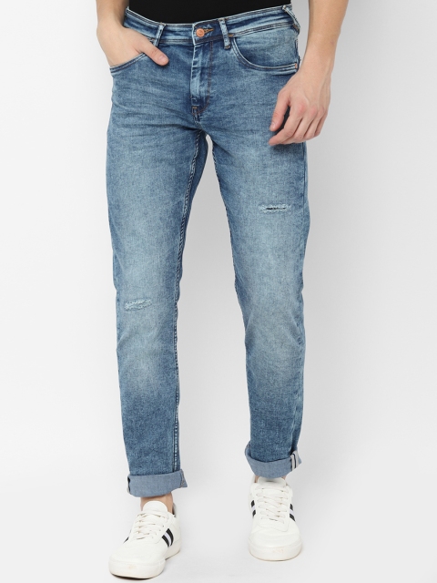 

Allen Solly Men Blue Slim Fit Mid-Rise Low Distress Jeans