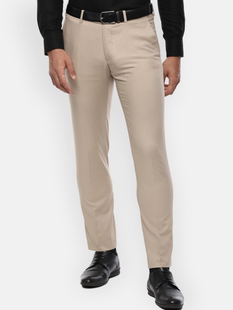

Van Heusen Men Beige Slim Fit Solid Formal Trousers