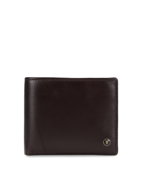 

Van Heusen Men Brown Solid Leather Two Fold Wallet