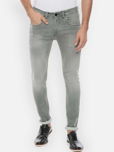 

V Dot Men Grey Skinny Fit Mid-Rise Clean Look Stretchable Jeans