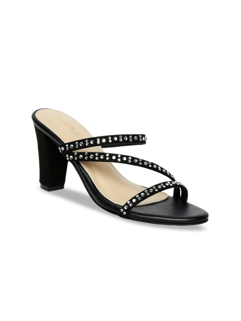 

CHINI C Women Black Embellished Heels