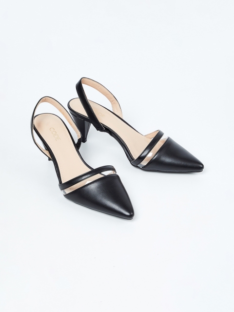 

CODE by Lifestyle Women Black Solid Kitten Heels