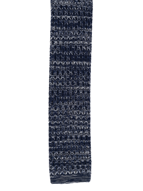 

Calvadoss Blue & Grey Melange Woven Design Skinny Tie