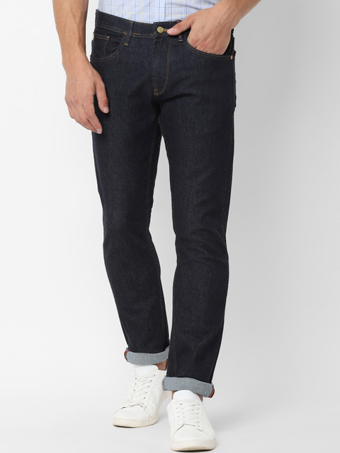 

Allen Solly Men Navy Blue Slim Fit Mid-Rise Clean Look Stretchable Jeans
