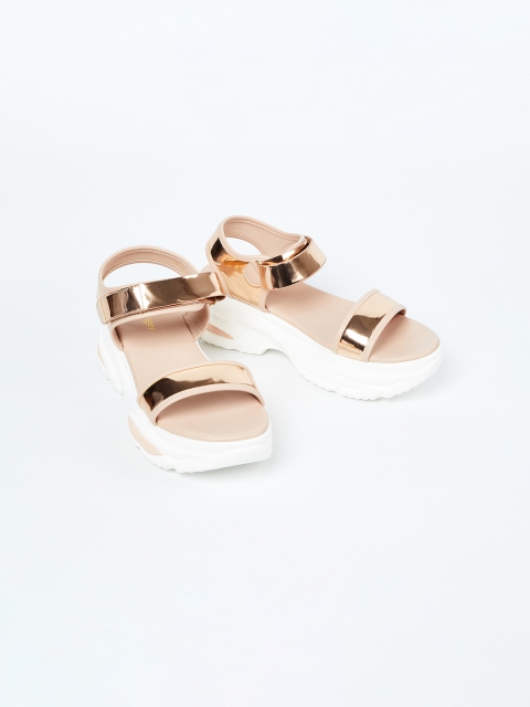 

Ginger by Lifestyle Women Gold-Toned Solid Heels