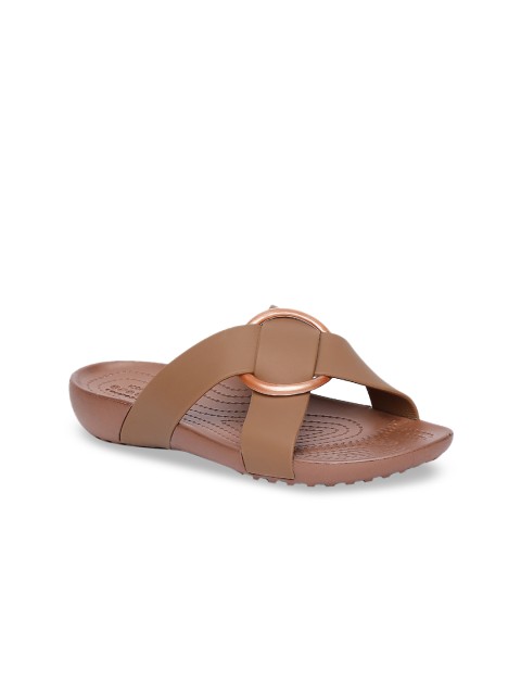 

Crocs Women Brown Solid Sliders