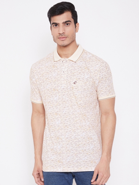 

Camey Men Beige Printed Polo Collar T-shirt