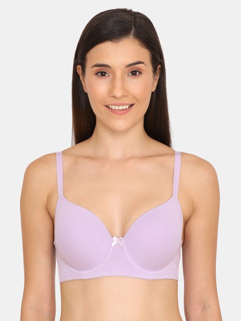 

Zivame Lavender Solid Underwired Lightly Padded T-shirt Bra ZI1135COREMPURP
