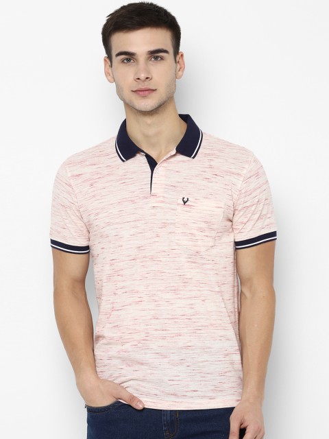 

Allen Solly Men Pink Solid Polo Collar T-shirt